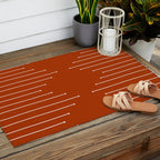 Terracotta geometric pattern Outdoor Rug Gallery Image 2