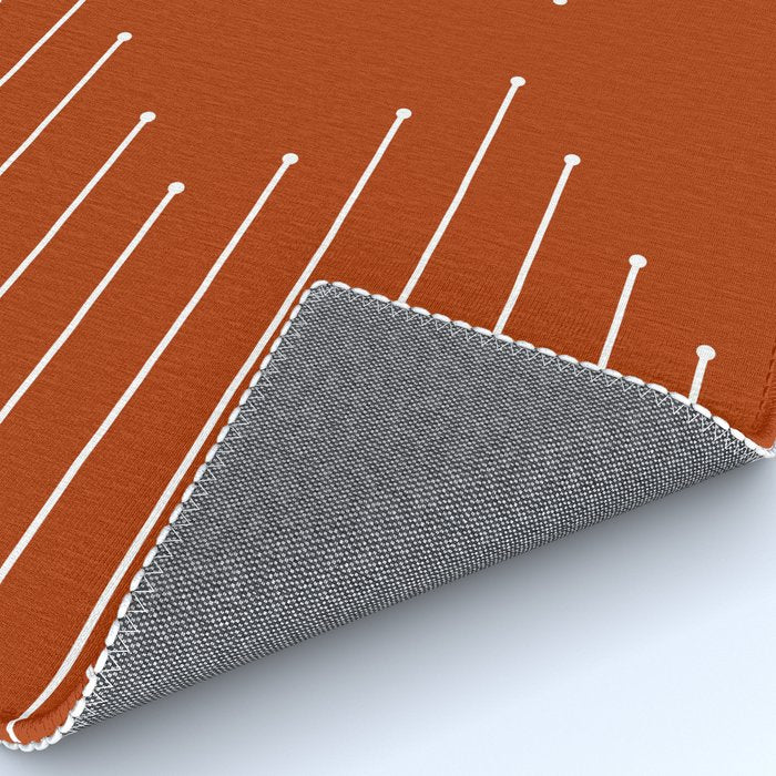 Terracotta geometric pattern Rug Gallery Image 4