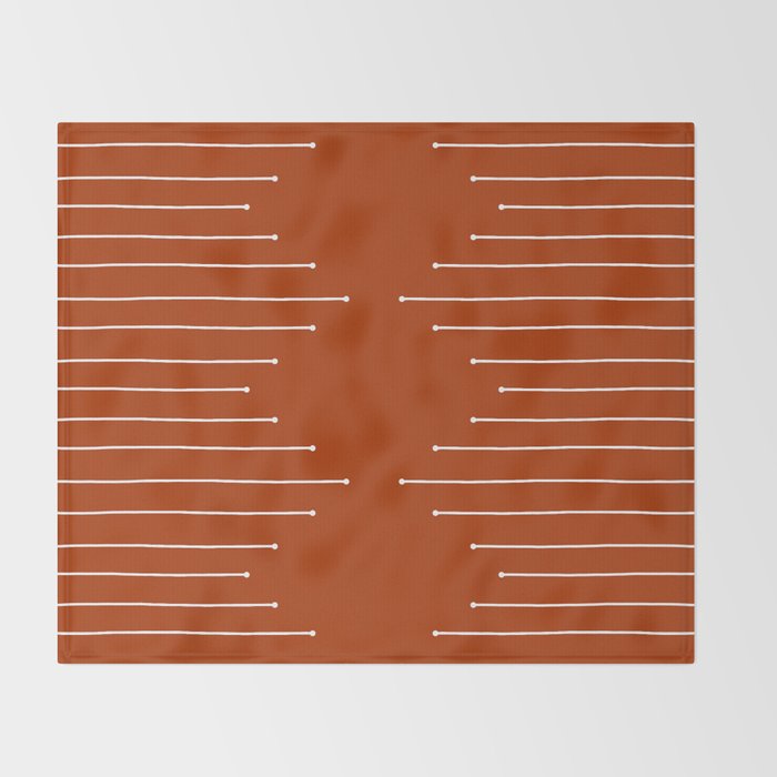 Terracotta geometric pattern Throw Blanket Gallery Image 2