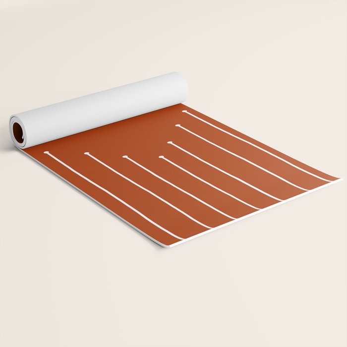 Terracotta geometric pattern Yoga Mat Gallery Image 2