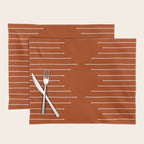 Terracotta geometric pattern Placemat Gallery Image 1