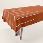 Terracotta geometric pattern Tablecloth Gallery Image 1