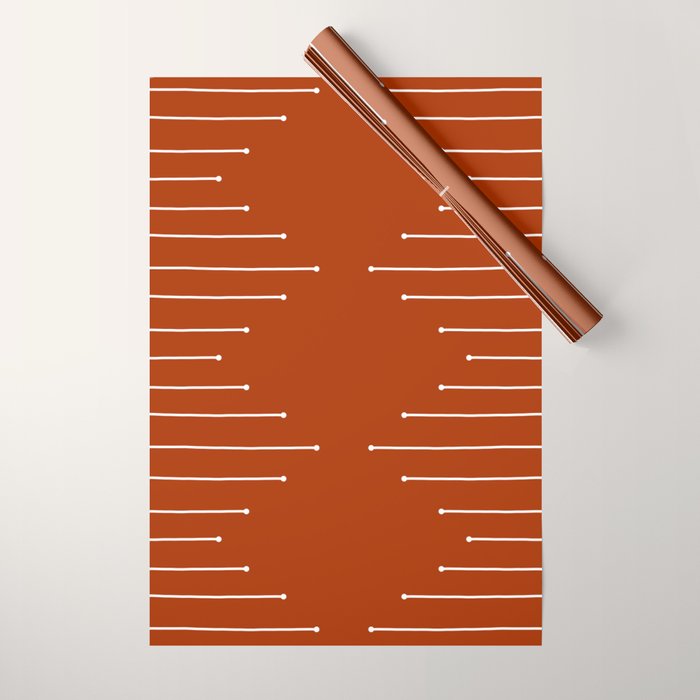 Terracotta geometric pattern Wrapping Paper Gallery Image 1