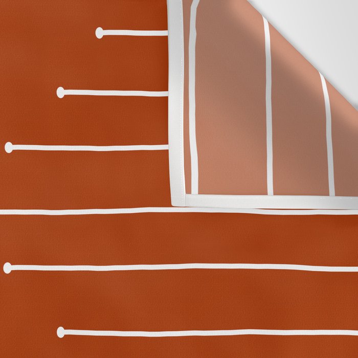 Terracotta geometric pattern Wall Tapestry Gallery Image 3