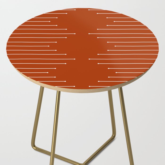 Terracotta geometric pattern Side Table Gallery Image 2