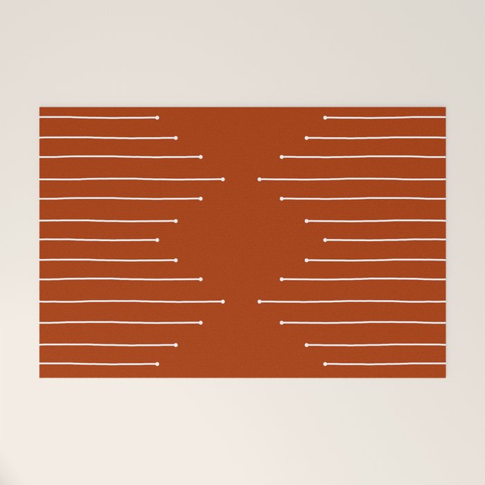 Terracotta geometric pattern Welcome Mat Gallery Image 1