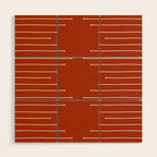 Terracotta geometric pattern Wood Wall Art Gallery Image 1