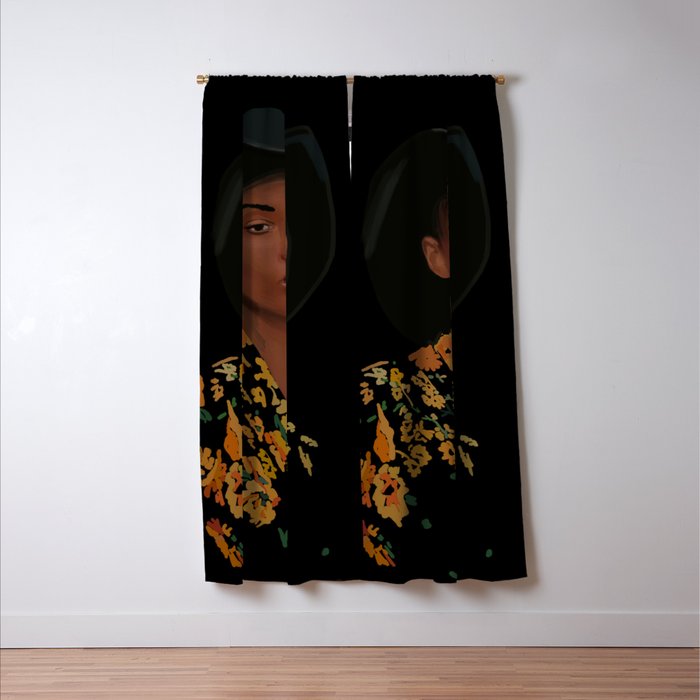 Girl Portrait 21 Window Curtain Gallery Image 3