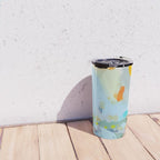 pink hill with sun ray Travel Mug Gallery Image 4