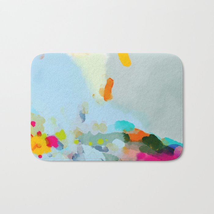 pink hill with sun ray Bath Mat Gallery Image 1