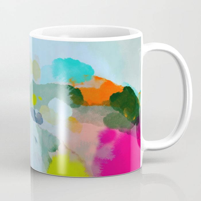 pink hill with sun ray Coffee Mug Gallery Image 1