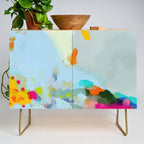pink hill with sun ray Credenza Gallery Image 1