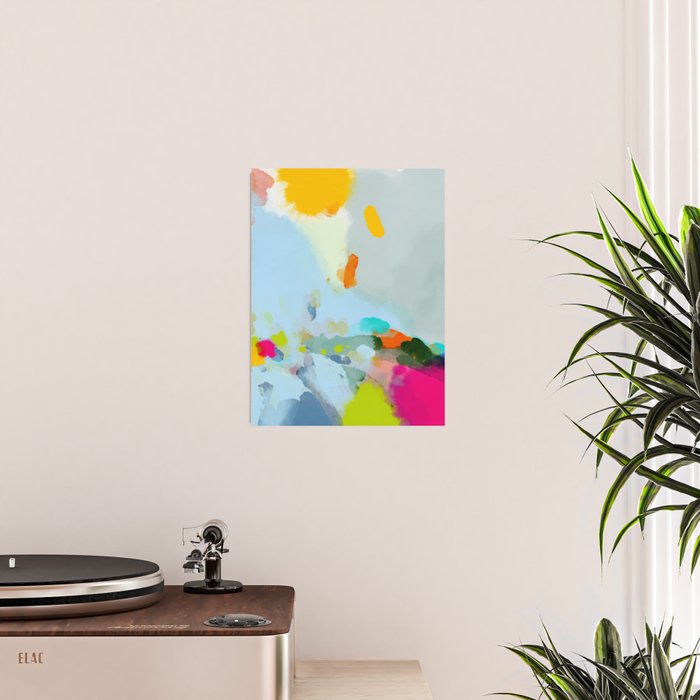 pink hill with sun ray Poster Gallery Image 2
