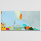 pink hill with sun ray Desk Mat Gallery Image 3