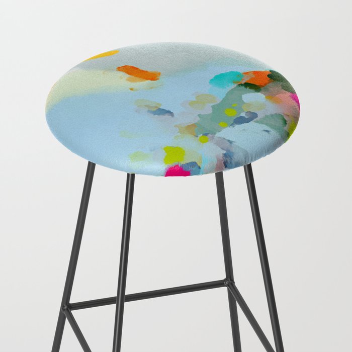pink hill with sun ray Stool Gallery Image 2