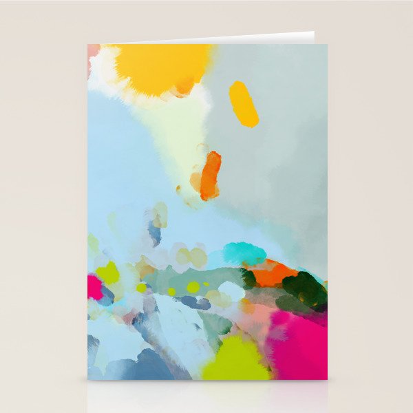 pink hill with sun ray Stationery Card Gallery Image 2