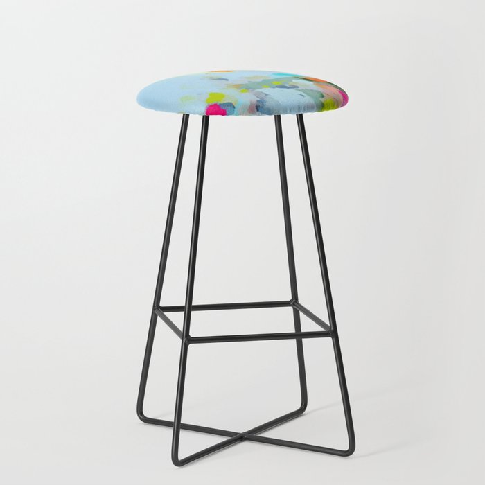 pink hill with sun ray Stool Gallery Image 1