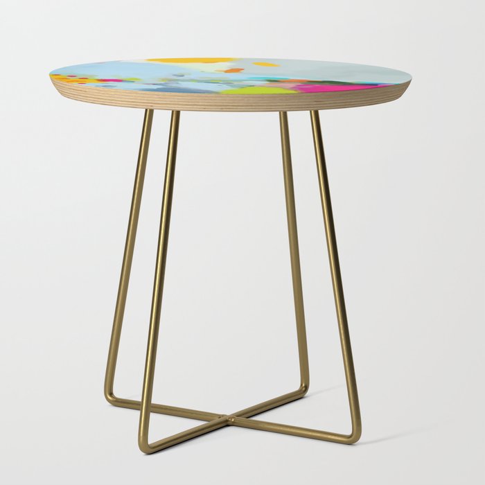 pink hill with sun ray Side Table Gallery Image 1