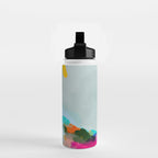 pink hill with sun ray Water Bottle Gallery Image 2