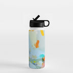 pink hill with sun ray Water Bottle Gallery Image 1