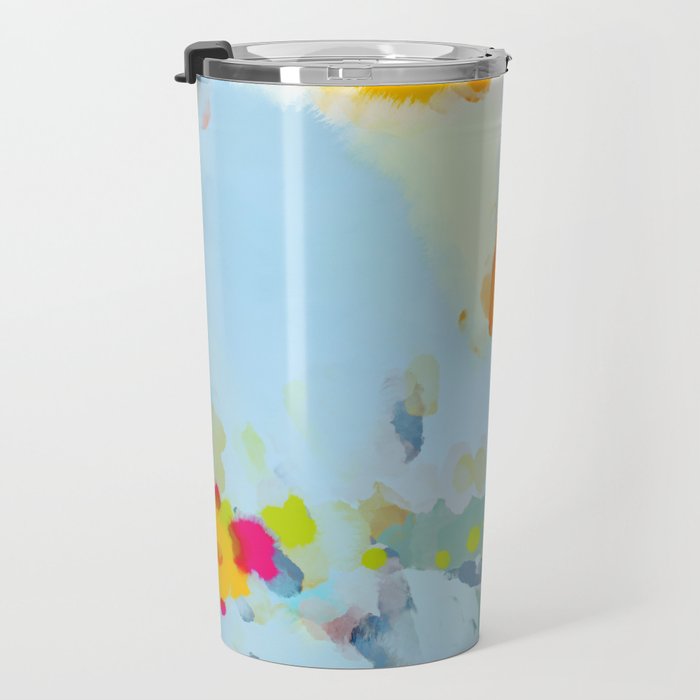 pink hill with sun ray Travel Mug Gallery Image 3