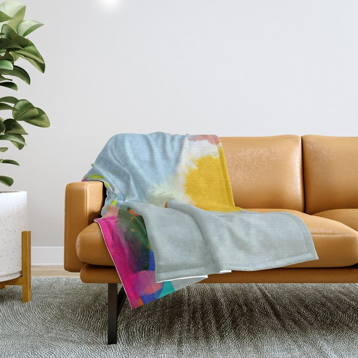 pink hill with sun ray Throw Blanket Gallery Image 1