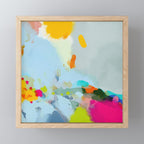 pink hill with sun ray Mini Art Print Gallery Image 1
