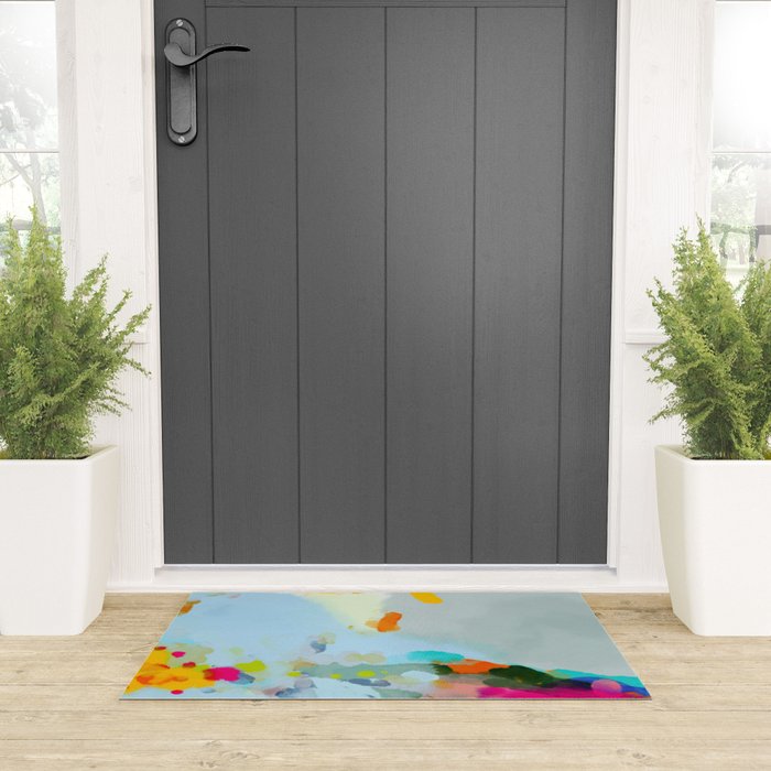 pink hill with sun ray Welcome Mat Gallery Image 3