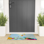 pink hill with sun ray Welcome Mat Gallery Image 3