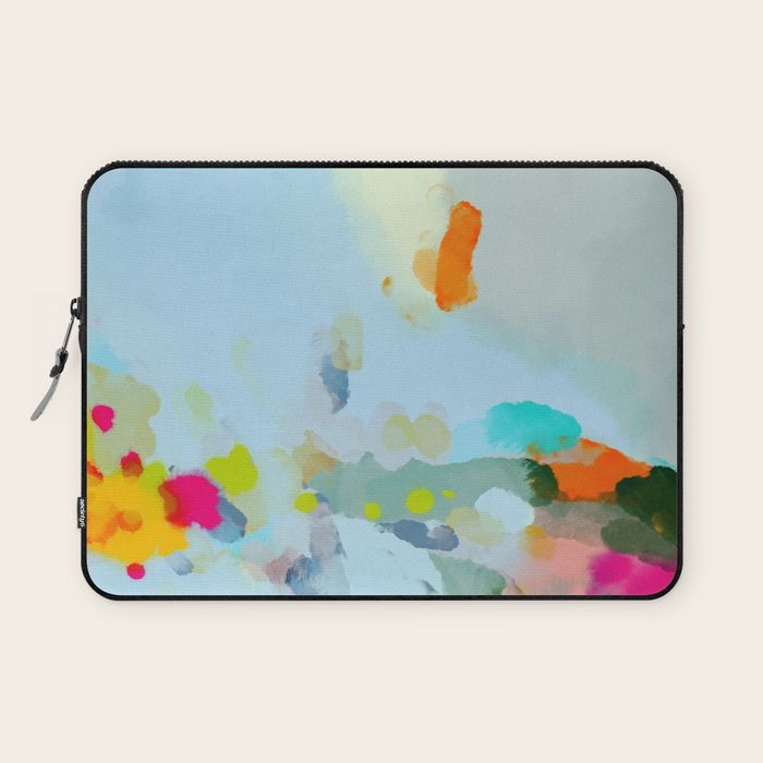 pink hill with sun ray Laptop Sleeve Gallery Image 1