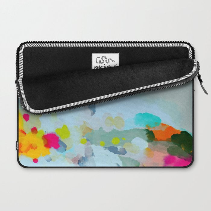 pink hill with sun ray Laptop Sleeve Gallery Image 2