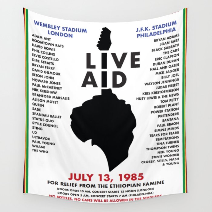 Live Aid 1985 Vintage JFK & Wembley Stadium Concert Festival Gig Advertising Music Poster Wall Tapestry Gallery Image 4