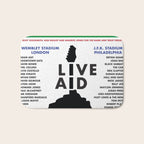 Live Aid 1985 Vintage JFK & Wembley Stadium Concert Festival Gig Advertising Music Poster Bath Mat Gallery Image 1