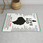 Live Aid 1985 Vintage JFK & Wembley Stadium Concert Festival Gig Advertising Music Poster Rug Gallery Image 1