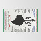 Live Aid 1985 Vintage JFK & Wembley Stadium Concert Festival Gig Advertising Music Poster Rug Gallery Image 2