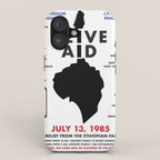 Live Aid 1985 Vintage JFK & Wembley Stadium Concert Festival Gig Advertising Music Poster iPhone Case Gallery Image 1