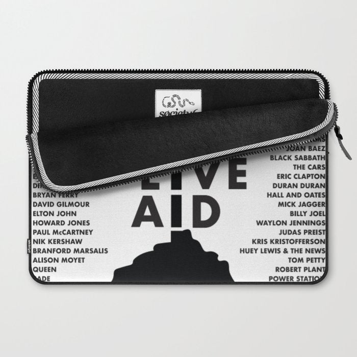 Live Aid 1985 Vintage JFK & Wembley Stadium Concert Festival Gig Advertising Music Poster Laptop Sleeve Gallery Image 2