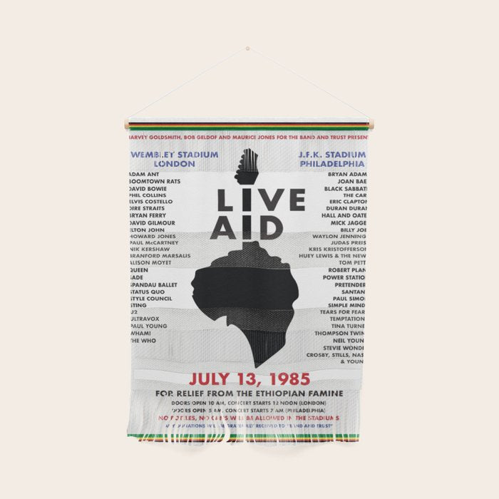 Live Aid 1985 Vintage JFK & Wembley Stadium Concert Festival Gig Advertising Music Poster Wall Hanging Gallery Image 1