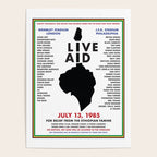 Live Aid 1985 Vintage JFK & Wembley Stadium Concert Festival Gig Advertising Music Poster Poster Gallery Image 4