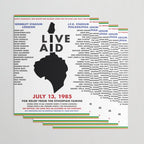 Live Aid 1985 Vintage JFK & Wembley Stadium Concert Festival Gig Advertising Music Poster Wrapping Paper Gallery Image 3