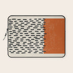 Mid Century Modern Minimalist Rothko Inspired Color Field Red Rain With Lines Geometric Style Laptop Sleeve Gallery Image 1