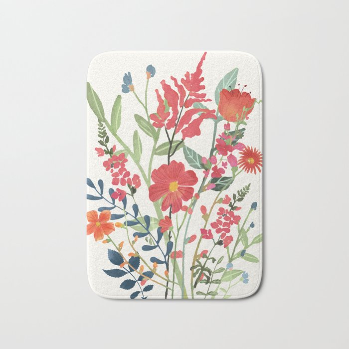 Beautiful Flowers Bath Mat Gallery Image 1