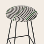 Green Beige Black Lines Stool Gallery Image 2