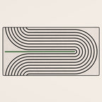 Green Beige Black Lines Desk Mat Gallery Image 3