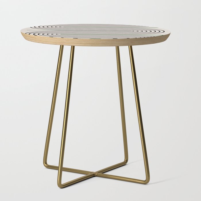 Green Beige Black Lines Side Table Gallery Image 1