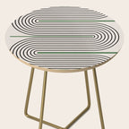 Green Beige Black Lines Side Table Gallery Image 2
