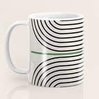 Green Beige Black Lines Coffee Mug Gallery Image 3