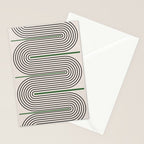 Green Beige Black Lines Stationery Card Gallery Image 2
