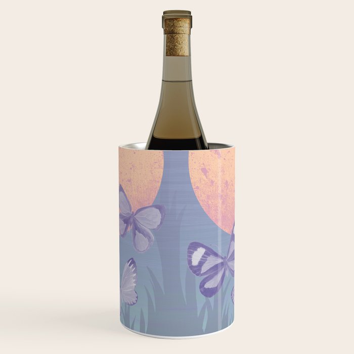 Moonrise Meadow Butterflies Wine Chiller Gallery Image 1