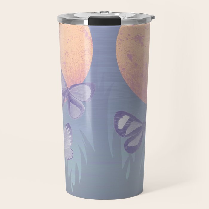 Moonrise Meadow Butterflies Travel Mug Gallery Image 1